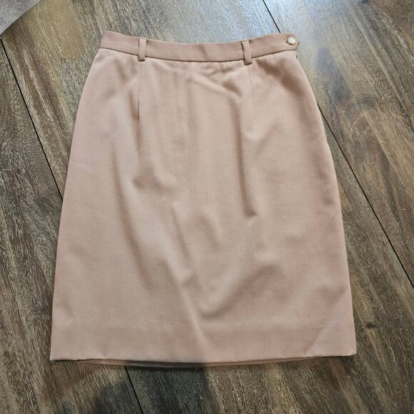 Ralph Lauren Vintage Beige with Belt Loops Lined Mini Skirt Sz 4 - Picture 1 of 5